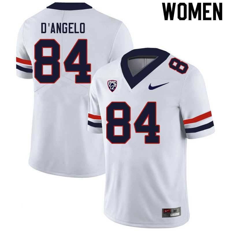 Women #84 Tristen D'Angelo Arizona Wildcats College Football Jerseys Sale-White - Click Image to Close